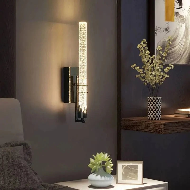 LED Home Decor Wall Lamp Luxury Crystal Bubble Shade Indoor Lighting Wall Lighting for Living Room Bedroom Study Background Lamp