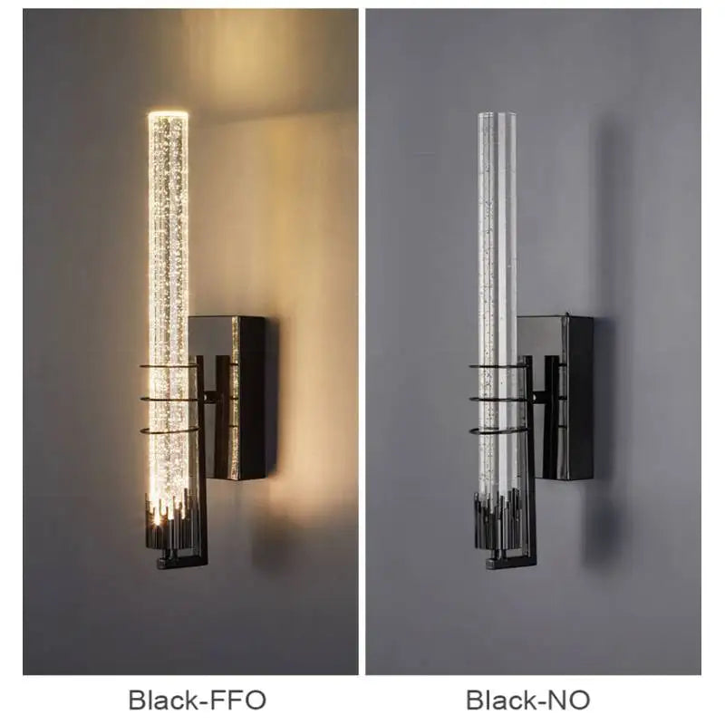 LED Home Decor Wall Lamp Luxury Crystal Bubble Shade Indoor Lighting Wall Lighting for Living Room Bedroom Study Background Lamp