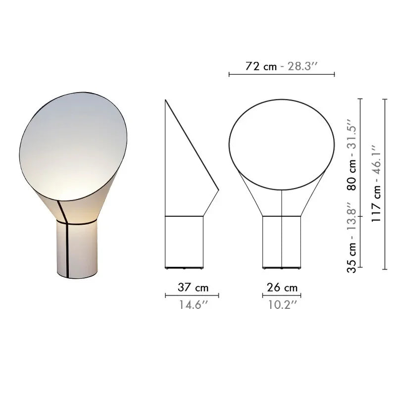 Designer LED Floor Lamp Mordern Living Room Corner Floor Lamp For Parlor Hotel Shop Sofaside Decor Creative Horn Standing Lamp