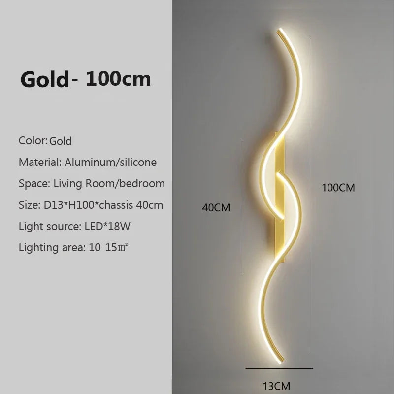 Modern Led Wall Decor Lamp For Living Dining Room Bedroom Bedside Wall Lights Home Decoration interior Black/Golden wall sconces