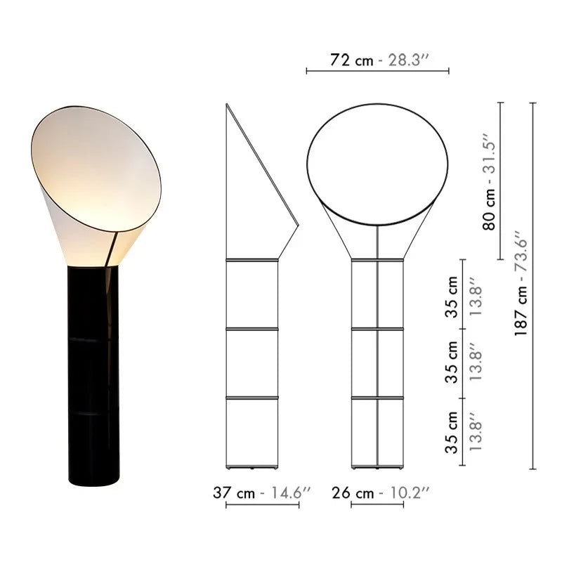 Designer LED Floor Lamp Mordern Living Room Corner Floor Lamp For Parlor Hotel Shop Sofaside Decor Creative Horn Standing Lamp