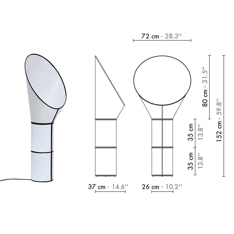 Designer LED Floor Lamp Mordern Living Room Corner Floor Lamp For Parlor Hotel Shop Sofaside Decor Creative Horn Standing Lamp