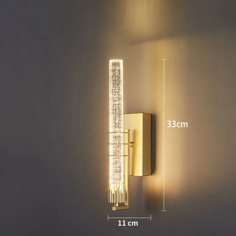LED Home Decor Wall Lamp Luxury Crystal Bubble Shade Indoor Lighting Wall Lighting for Living Room Bedroom Study Background Lamp