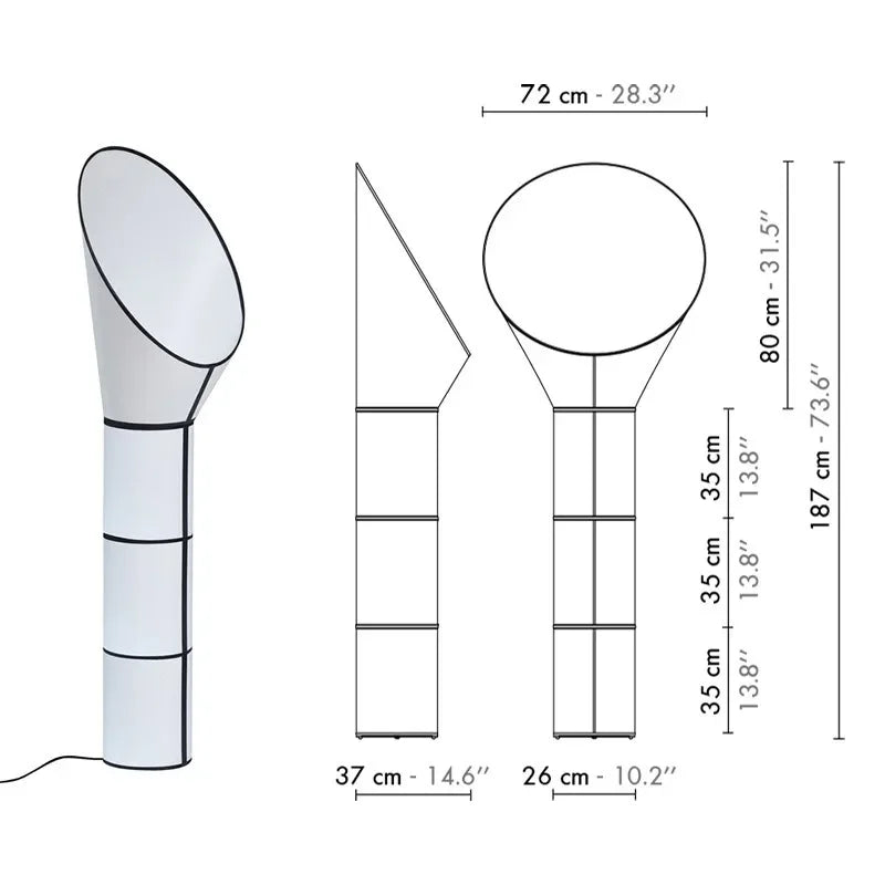 Designer LED Floor Lamp Mordern Living Room Corner Floor Lamp For Parlor Hotel Shop Sofaside Decor Creative Horn Standing Lamp